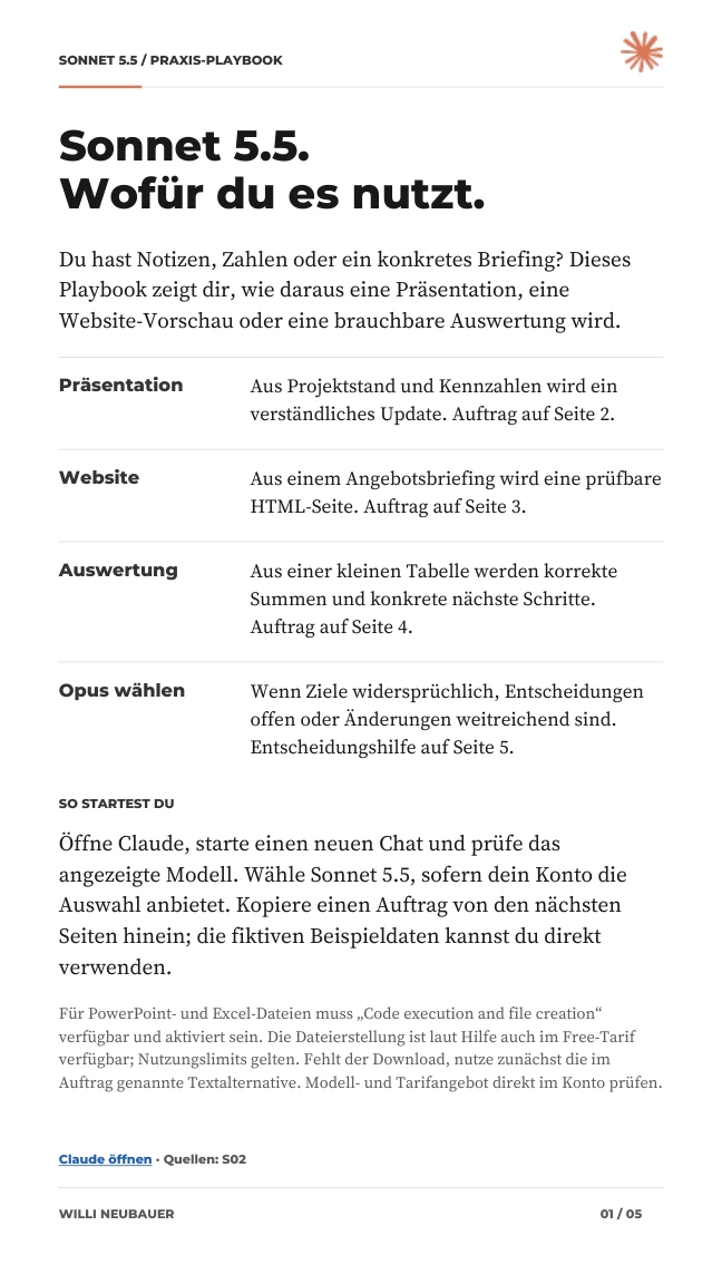 Erste Seite des Sonnet-5.5-Playbooks
